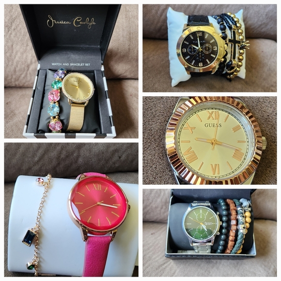 Watch Bundle Of 5 New Tahari Guess American Exchange Jessica Carlyle INC - Picture 1 of 6